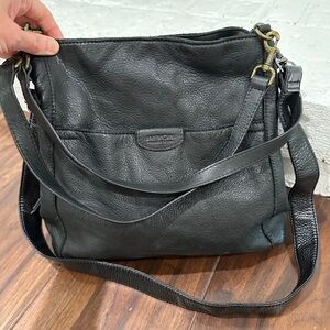 American Leather Company Black Leather Shoulder Bag Crossbody Bag